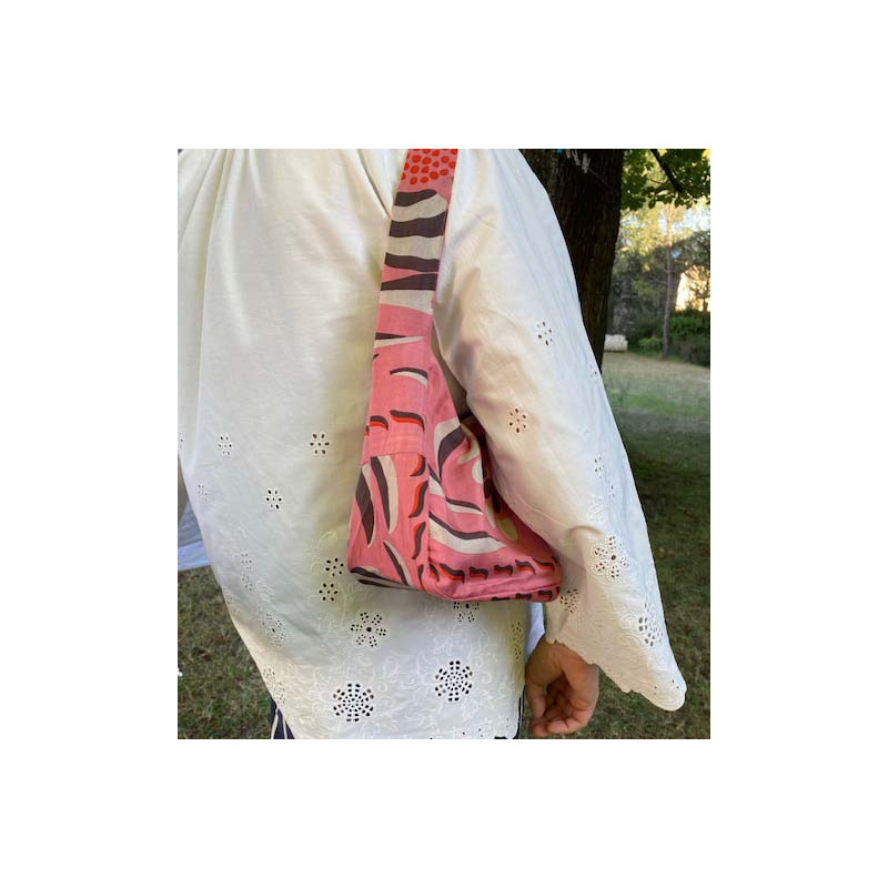 Upcycling Silk Bag Bobby Forget me not Pink