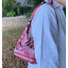 Upcycling Silk Bag Bobby Forget me not Pink