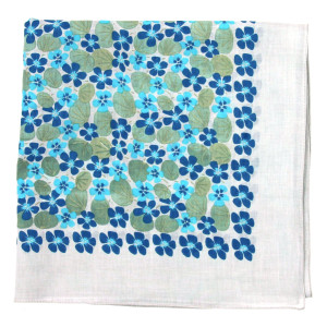 Carré Coton Ondine Bleu Blue