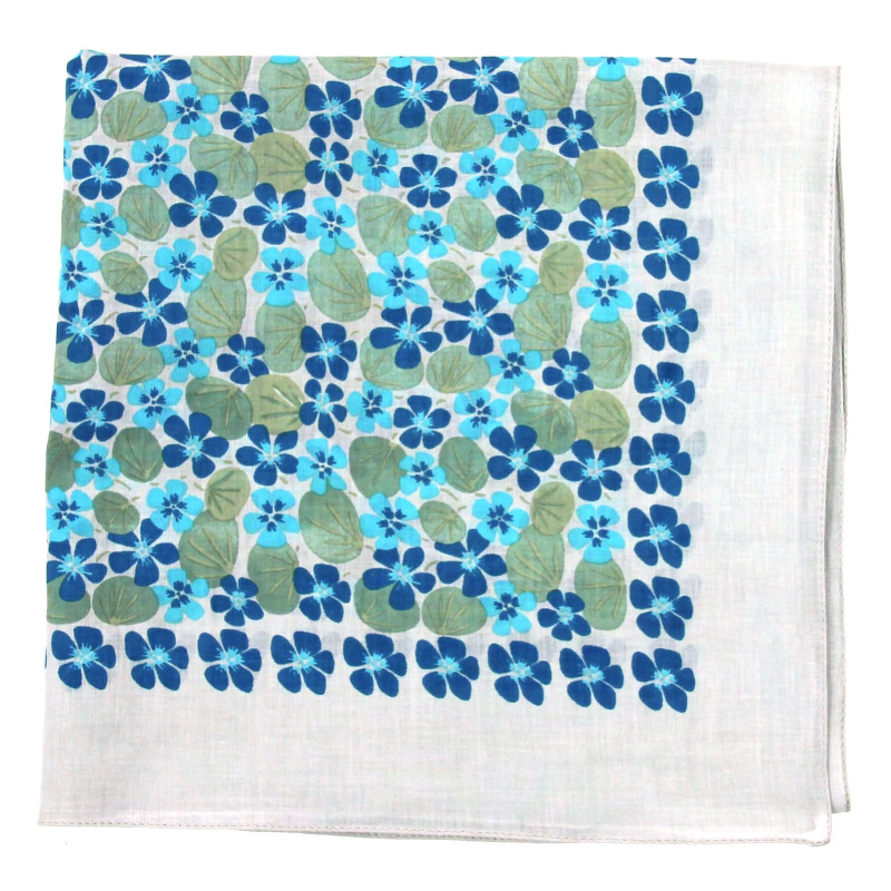 Carré Coton Ondine Bleu Blue