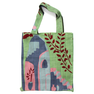 Upcycling Silk Bag Musette Kasbah Vert