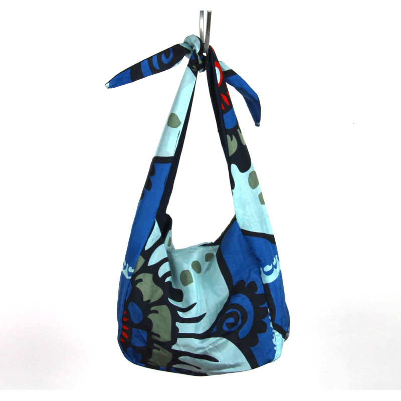 Upcycling Silk Bag Bobby Mogador Bleu