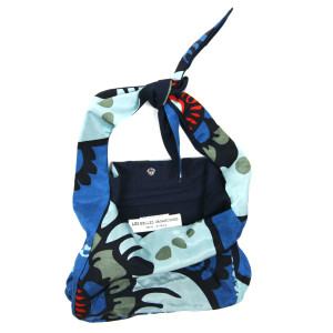 Upcycling Silk Bag Bobby Mogador Bleu