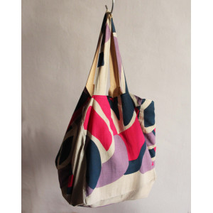 Cabas en coton upcycling Cosmopolis Lavande
