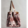Cabas en coton upcycling Mariko Marron