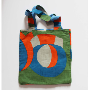 Cabas en coton upcycling Cosmopolis Kaki