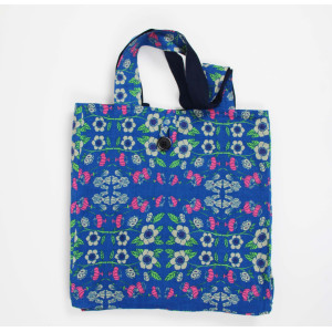 Cabas en coton upcycling So British Bleu Blue