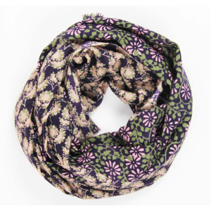 Echarpe Laine Arles Violet Prune