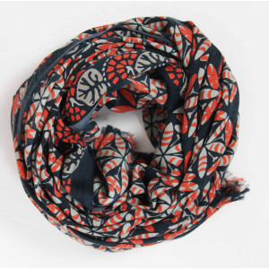Echarpe XL Flamenco Blue Bleu