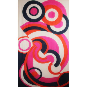 XL Wool Scarf Vibrations Fuchsia