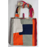 Cabas en coton upcycling Combination Fuchsia
