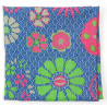 Carré Coton Seigaiha Bleu Marine