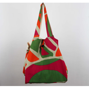 Cabas en coton upcycling Cosmopolis Orange