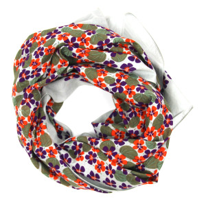 Carré Coton Ondine Prune