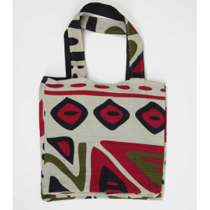 Cabas en coton upcycling Shangha Bordeaux