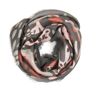 Carré Laine Girandole Gris Grey