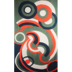 XL Wool Scarf Vibrations Kaki
