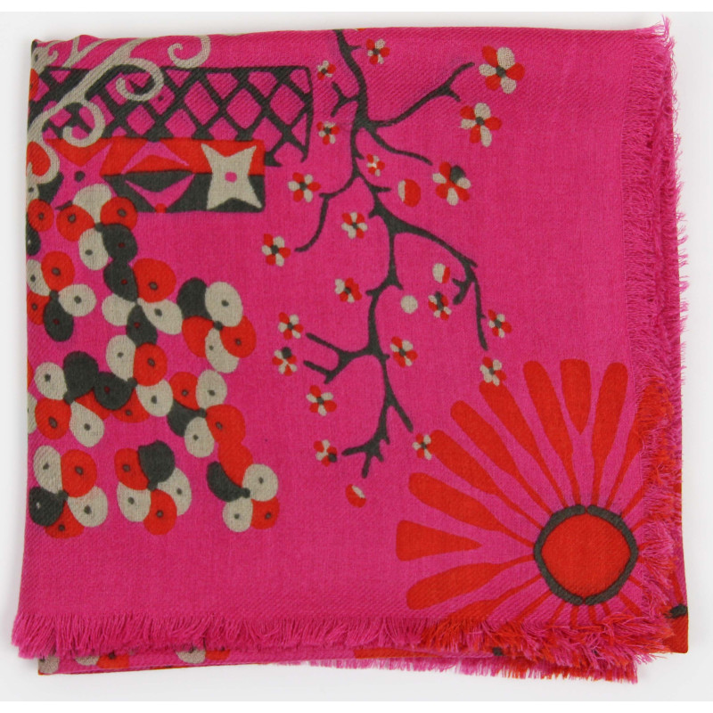 Carré Laine Nara Fuchsia