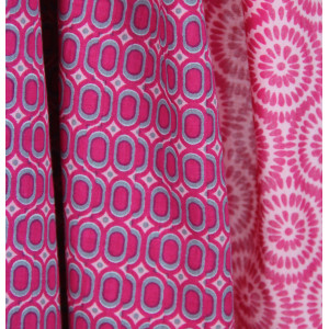 Foulard Coton Bio Pivoine Fuchsia