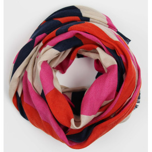 XL Wool Scarf Vibrations Fuchsia