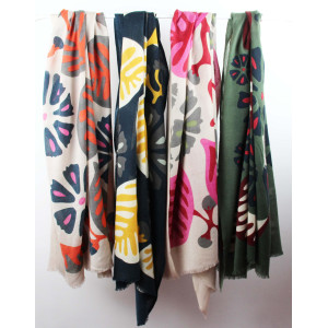 XL Wool Scarf Marquises Rose Pink
