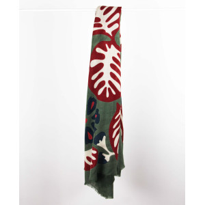 XL Wool Scarf Marquises Kaki