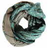 XL Wool Scarf Origami Blue