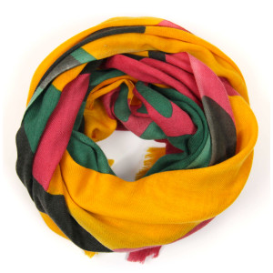 Wool Scarf Palme Jaune Yellow