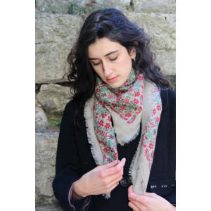 Wool Square Agata Rouge Red