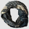 XL Wool Scarf Origami Navy