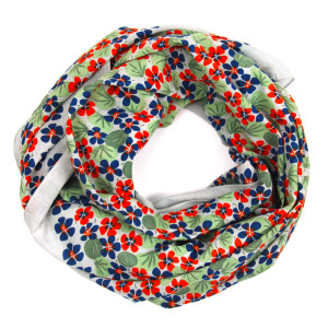 Carré Coton Ondine Marine