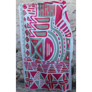 Foulard Coton Bio Shangha (Panafrica) Fuchsia