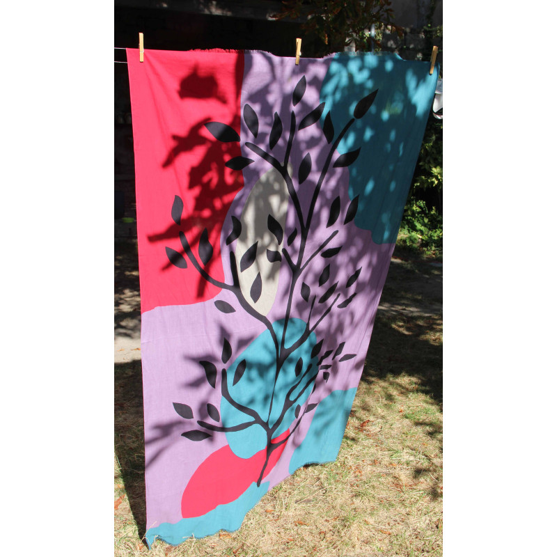 Foulard Coton Bio Sycomore Rouge Red