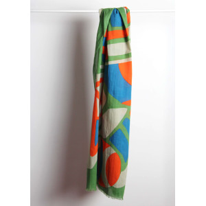 Foulard Coton Bio Cosmopolis Kaki