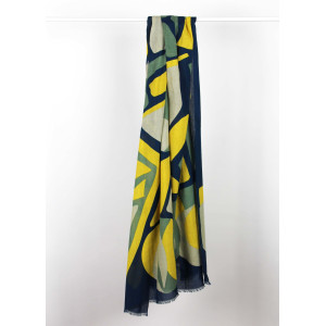Foulard Coton Bio Cosmopolis Marine