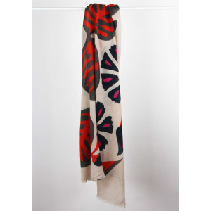 XL Wool Scarf Marquises Orange