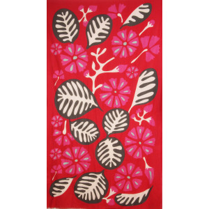 foulard Coton Bio Equateur Rouge