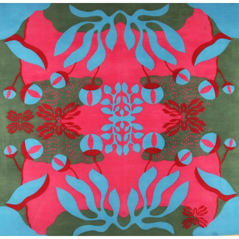 Carré Laine Abysse Rouge