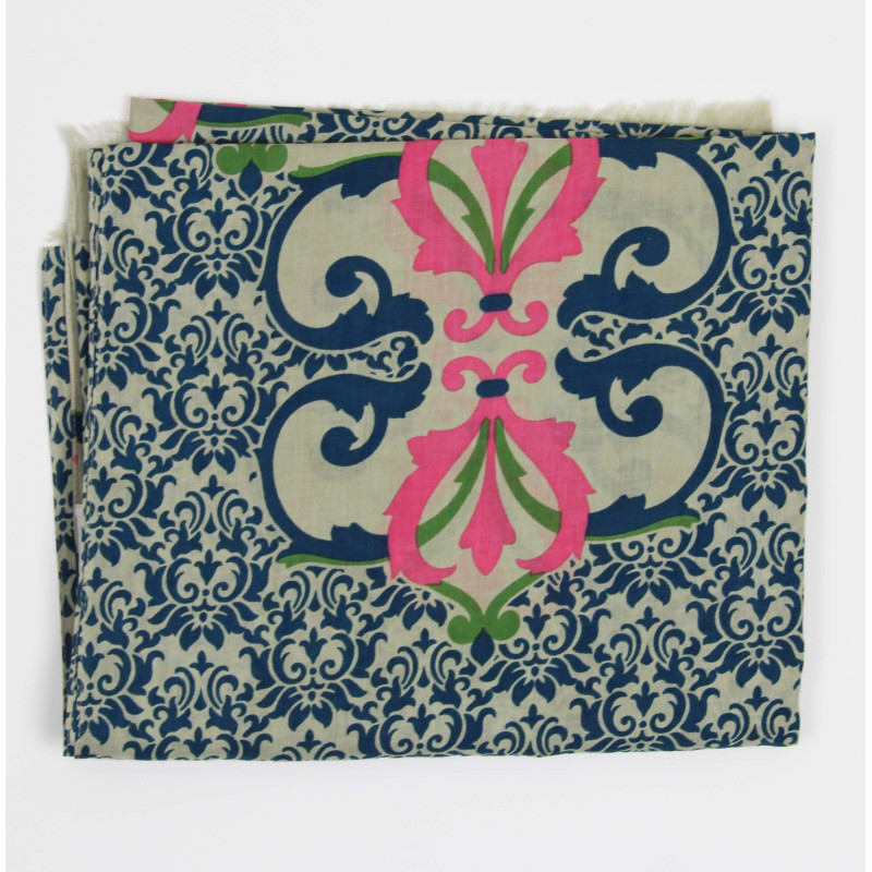 Foulard Coton Bio Medicis Bleu