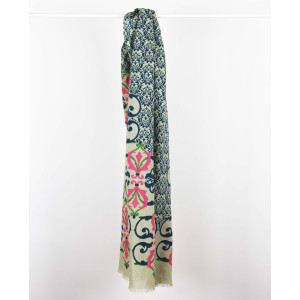 Foulard Coton Bio Medicis Bleu