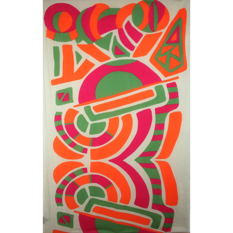 Foulard Coton Bio Cosmopolis Orange