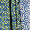 Foulard Coton Bio Pivoine Marine