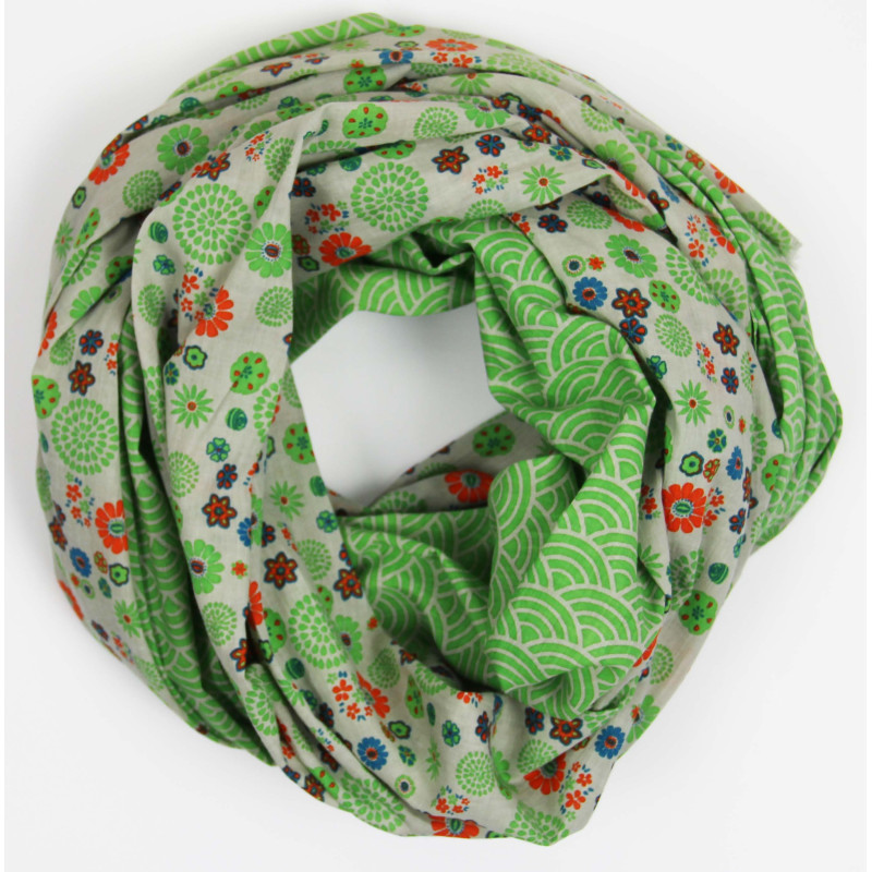 Foulard Coton Bio Kohana Vert Green