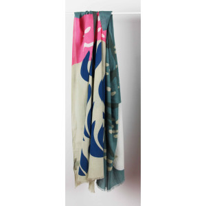 Foulard Coton Bio Cap Breton Bleu Blue