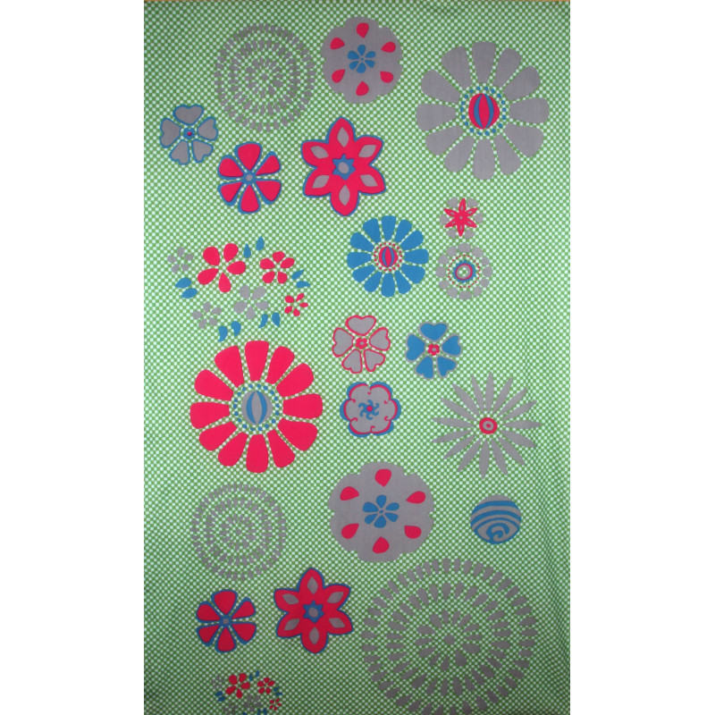 Foulard Coton Bio Ichimatsu Vert Green
