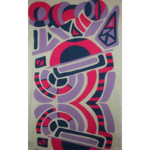 Foulard Coton Bio Cosmopolis Lavender