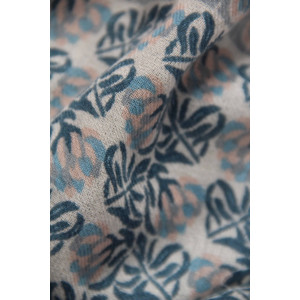 Wool Square Poème Bleu Blue 