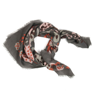 Wool Square Girandole Gris Grey