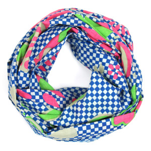 Foulard Coton Bio Ichimatsu Marine Navy