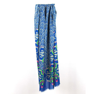 Foulard Coton Bio Medicis Marine Navy